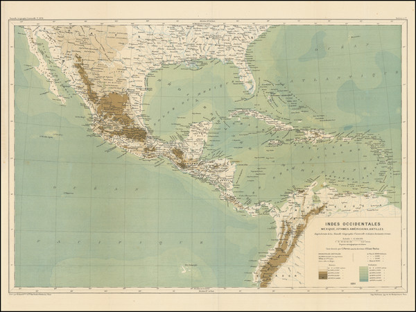 63-Mexico, Caribbean and Central America Map By C. Perron