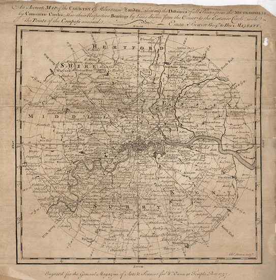 18-Europe and British Isles Map By Emanuel Bowen / General Magazine