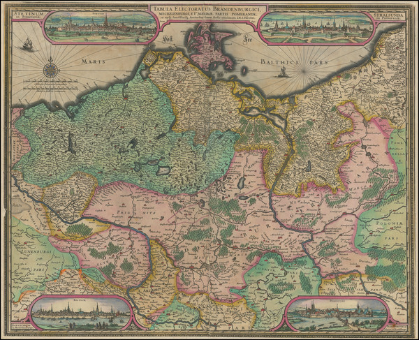 60-Poland and Norddeutschland Map By Claes Janszoon Visscher