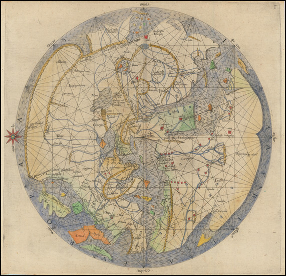 66-World Map By Johann Bongars / Pietro Vesconte