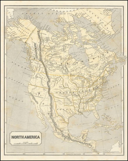 70-Texas and North America Map By Sidney Morse  &  Samuel Breese