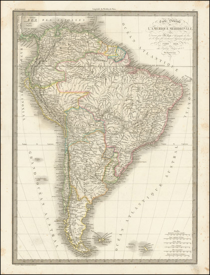 83-South America Map By Alexandre Emile Lapie