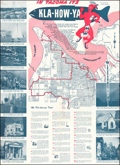 69-Washington Map By Tacoma Chamber of Commerce