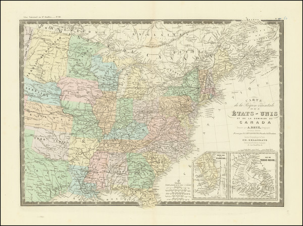 11-United States Map By Adrien-Hubert Brué / E. Levasseur