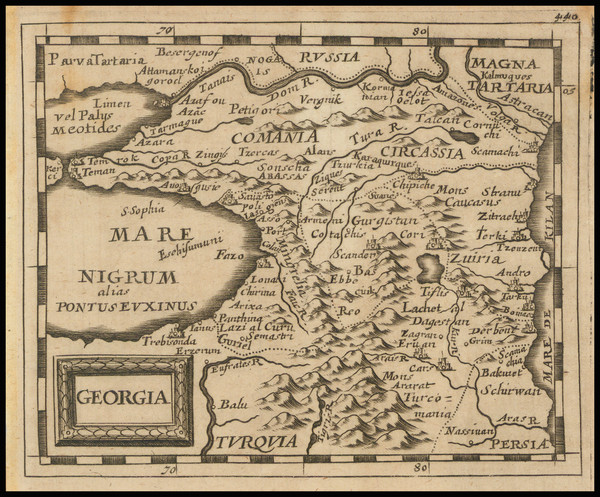 38-Central Asia & Caucasus Map By Pierre Du Val  &  Johann Hoffmann