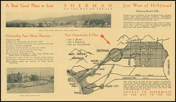 48-Pictorial Maps and Los Angeles Map By Sherman Chamber of Commerce