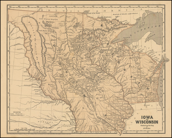 76-Minnesota, Wisconsin, Iowa, North Dakota and South Dakota Map By Sidney Morse  &  Samuel Br