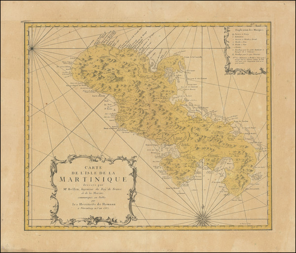 3-Martinique Map By Homann Heirs