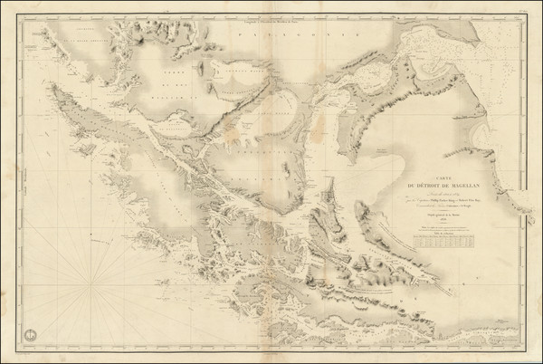 50-Argentina and Chile Map By Depot de la Marine