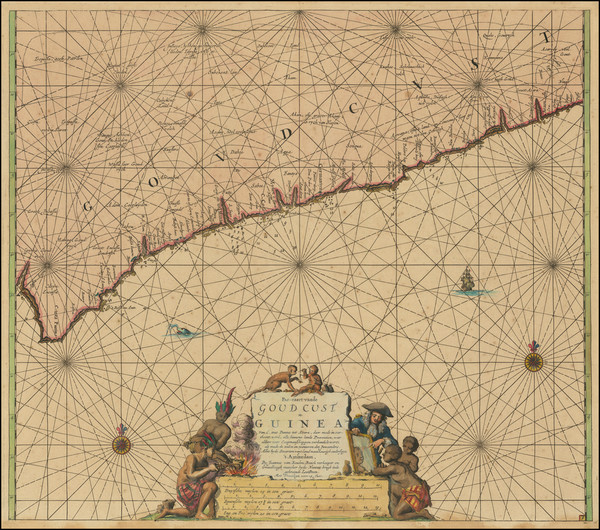 55-West Africa Map By Johannes Van Keulen