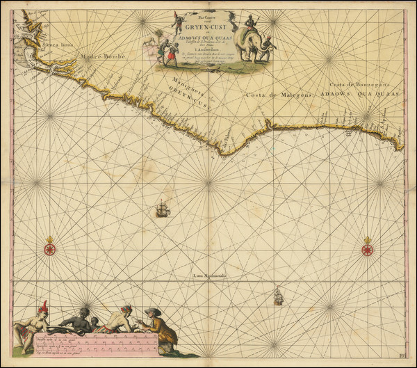 96-West Africa Map By Johannes Van Keulen