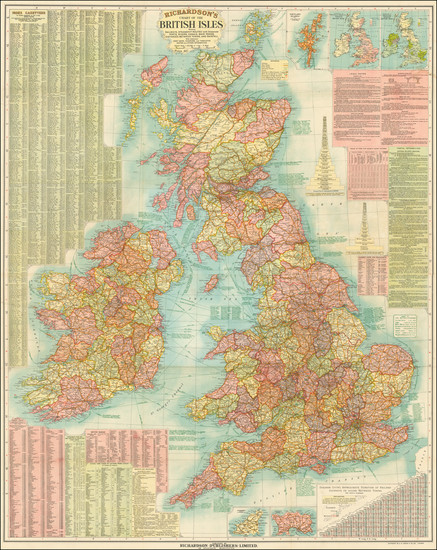 47-British Isles Map By Frank S. Richardson