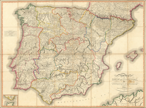 28-Spain and Portugal Map By John Stockdale