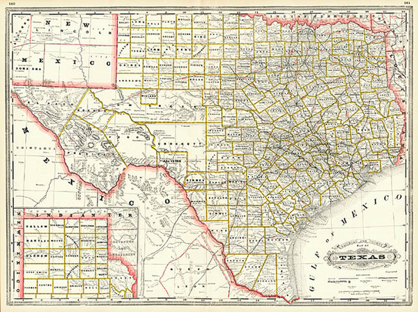 62-Texas and Southwest Map By George F. Cram