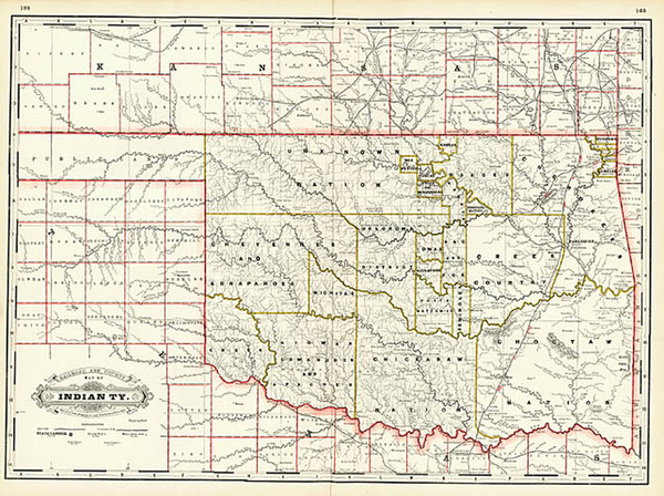 16-Plains and Southwest Map By George F. Cram