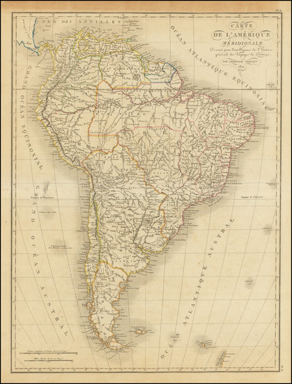 24-South America Map By Pierre Antoine Tardieu