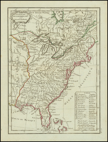 57-United States and New Hampshire Map By Jean Lattré