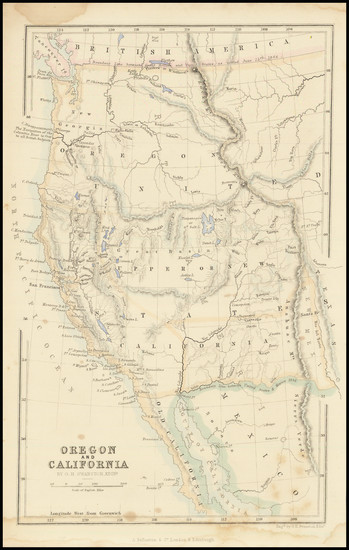 99-Southwest, Arizona, Utah, Nevada, Rocky Mountains, Utah, Oregon and California Map By Archibald