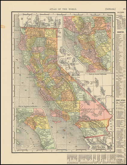 61-Nevada and California Map By Rand McNally & Company