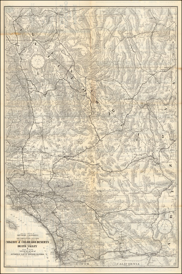 72-Nevada and California Map By Automobile Club of Southern California