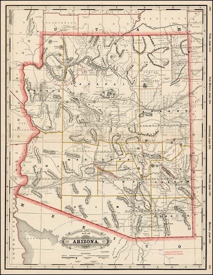 0-Southwest Map By George F. Cram