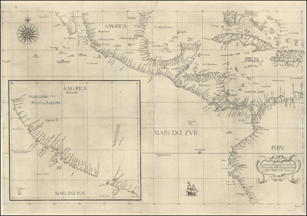 98-Florida, Baja California, Cuba, Bahamas, Central America, Colombia and California Map By Robert