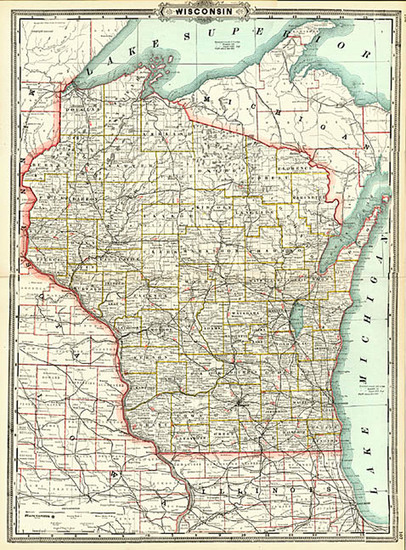 73-Midwest Map By George F. Cram