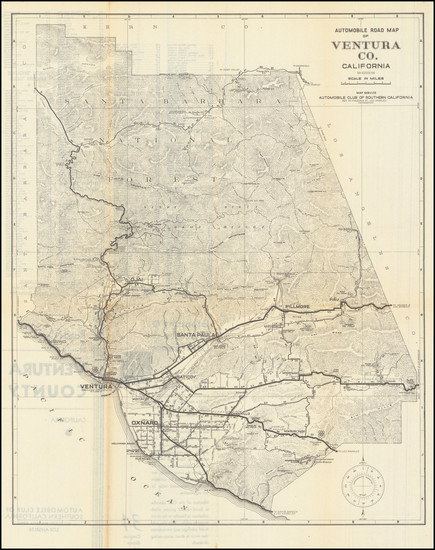 19-California Map By Automobile Club of Southern California