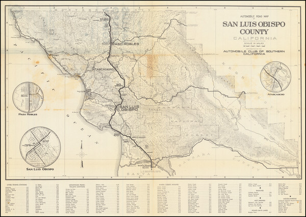 89-California Map By Automobile Club of Southern California