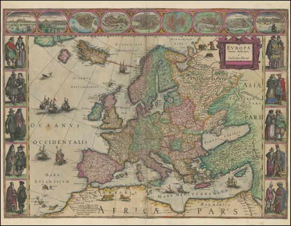 3-Europe Map By Willem Janszoon Blaeu