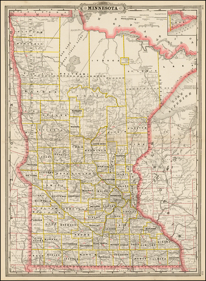 37-Midwest Map By George F. Cram