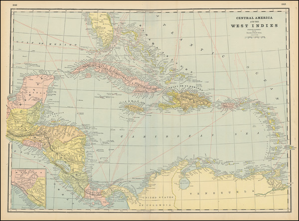 76-Central America Map By Rand McNally & Company