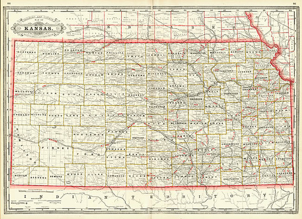 76-Midwest Map By George F. Cram