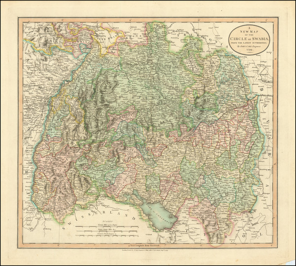 97-Süddeutschland Map By John Cary