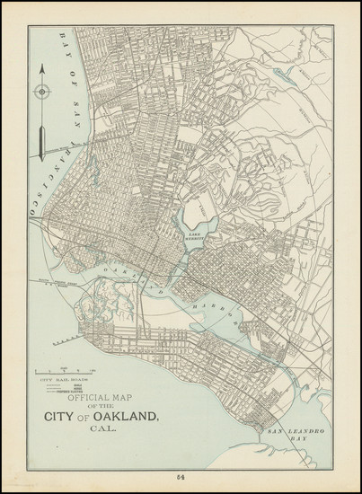 55-San Francisco & Bay Area Map By George F. Cram