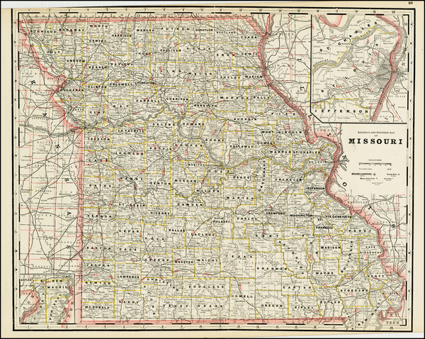 43-Midwest and Plains Map By George F. Cram
