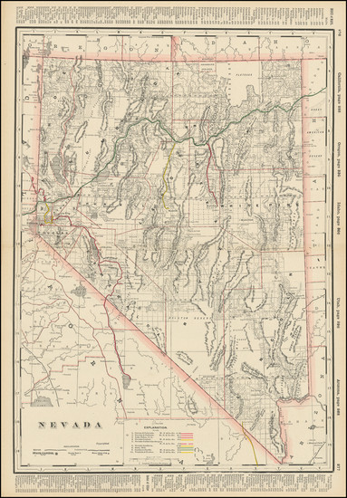 15-Nevada Map By George F. Cram