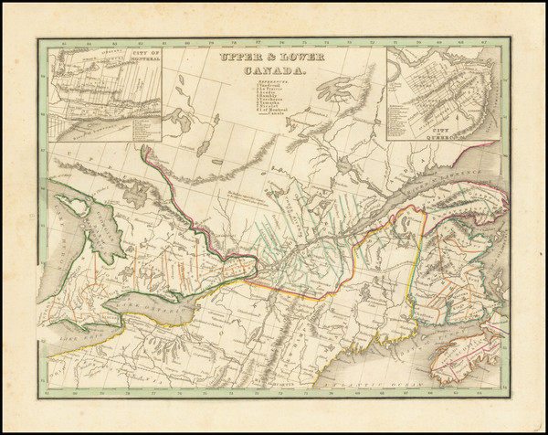 35-Eastern Canada Map By Thomas Gamaliel Bradford