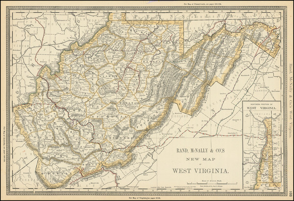 45-West Virginia Map By Rand McNally & Company