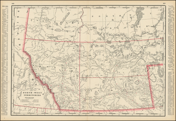 1-Western Canada Map By George F. Cram