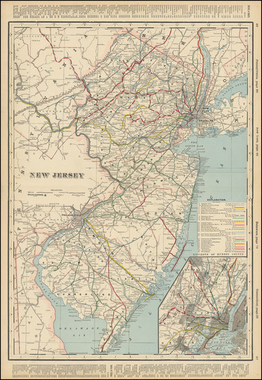 3-New Jersey Map By George F. Cram