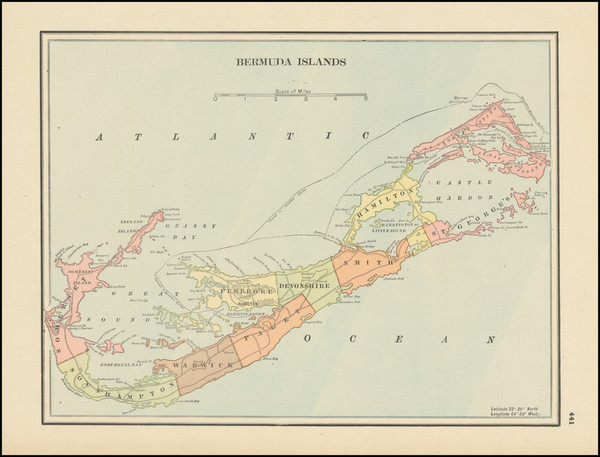 88-Bermuda Map By George F. Cram