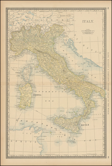 77-Italy Map By Rand McNally & Company