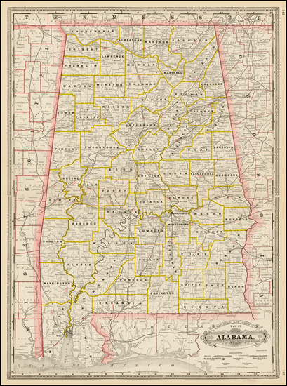 77-South and Alabama Map By George F. Cram