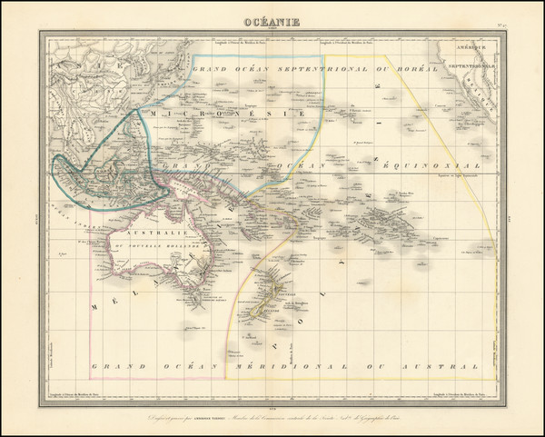 86-Pacific Ocean and Oceania Map By Ambroise Tardieu