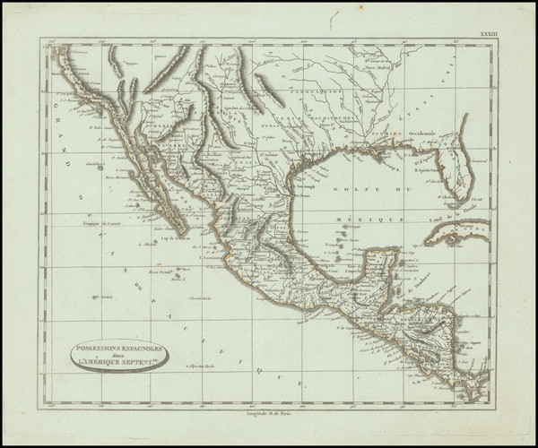 17-Texas, Southwest, Rocky Mountains and California Map By John Pinkerton / Jean-Nicolas Buache