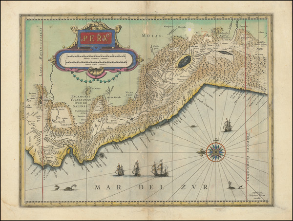 20-Peru & Ecuador Map By Willem Janszoon Blaeu