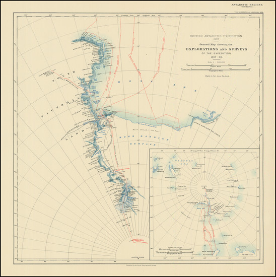 85-Southern Hemisphere and Polar Maps Map By Royal Geographical Society