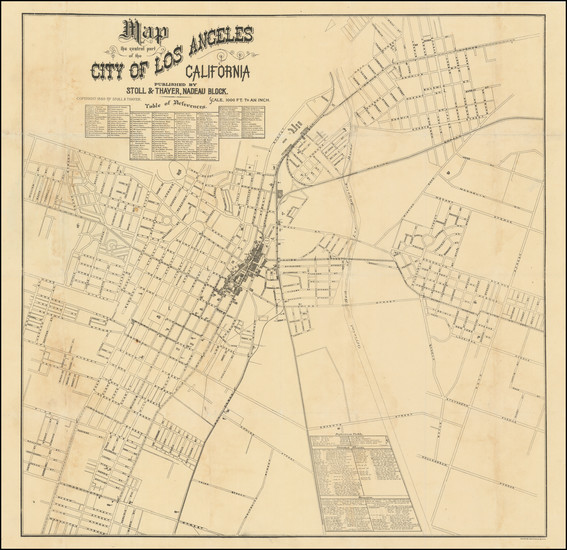 81-California and Los Angeles Map By J.S. Thayer  &  Simon Stoll