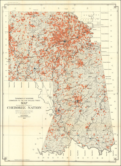 50-Oklahoma & Indian Territory Map By United States Department of the Interior